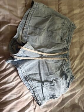 Denim pull on shorts